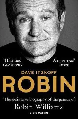 Robin by David Itzkoff book cover with portrait photograph of Robin Williams