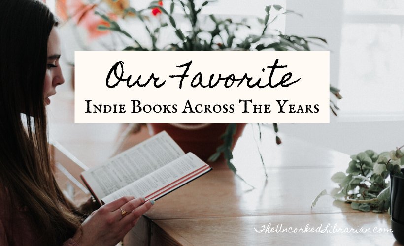Best Indie Books Of All Time blog post cover with brunette woman reading a book