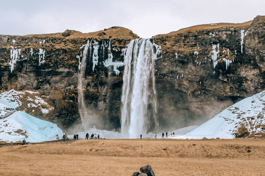 Seljalandsfoss waterfall on Ring Road Iceland