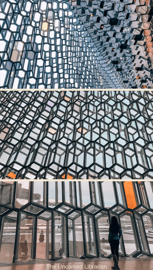 One Day In Reykjavik Harpa Concert Hall prisms in collage
