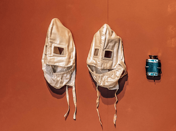 Gas masks used during the war at the Latvian National Library