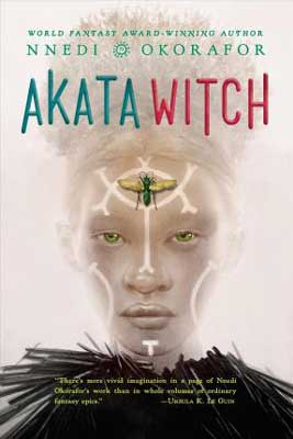 Akata Witch by Nnedi Okorafor book cover with albino woman's face