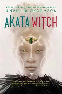 Akata Witch by Nnedi Okorafor book cover with albino woman's face