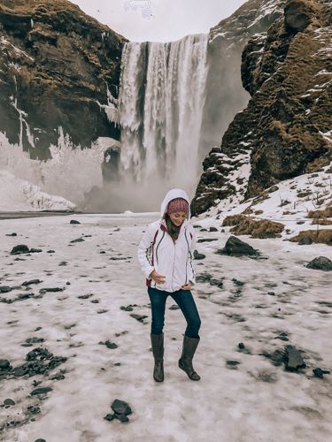 Southern Iceland waterfall Skogafoss