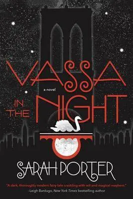 Vassa In The Night black book cover with white swan
