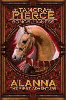 Alanna by Tamora Pierce book cover with light-brown horse