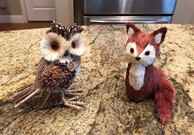How to start a bookstagram props with owl and fox made of straw from the craft store