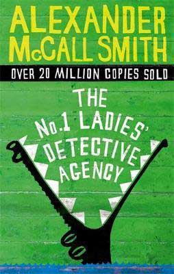 The No. 1 Ladies' Detective Agency by Alexander McCall Smith green book cover with alligator eating the title of the book