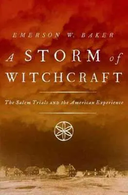 A Storm of Witchcraft by Emerson W Bake book cover with houses and red orange sky
