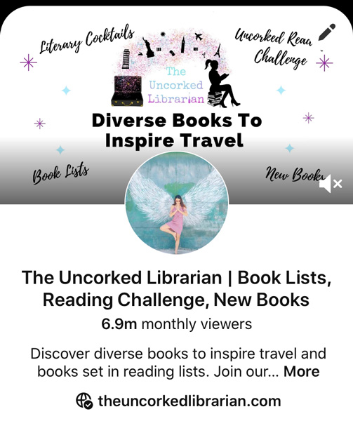 Book Blogging With Pinterest Screenshot of The Uncorked Librarian Pinterest Account showing 6.9 million monthly views