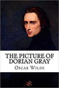 Creepy Classics The Picture of Dorian Gray by Oscar Wilde book cover with Dorian Gray portrait, a white brunette man