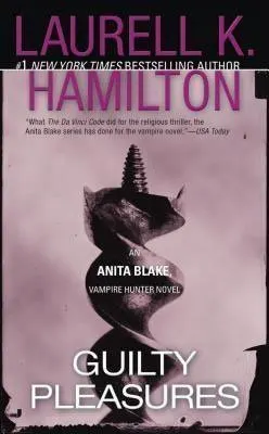 Vampire Book Series Guilty Pleasures by Laurell K Hamilton purple book cover with enlarged screw facing up