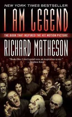 Science fiction vampire book I Am Legend by Richard Matheson with cover full of zombies