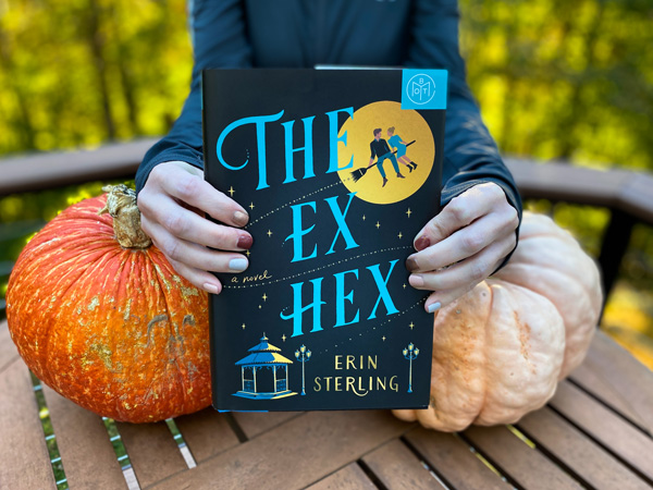 books of the month subscription box with The Ex Hex book and pumpkins