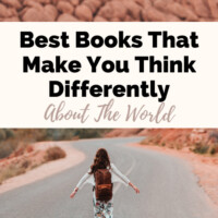 Best books that make you think differently about the world with woman walking down the middle of the road