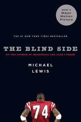 The Blind Side by Michael Lewis book cover with image of Black football player
