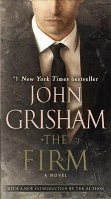 The Firm by John Grisham book cover with image of suit and tie on torso