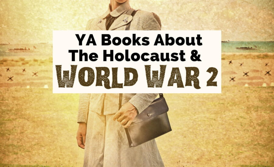 World War 2 books For Teens with woman in Normandy in beige with messenger bag and planes in background