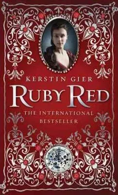 Ruby Red by Kerstin Gier book cover with young white woman on red cover