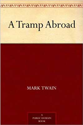 A Tramp Abroad by Mark Twain classic red and beige book cover