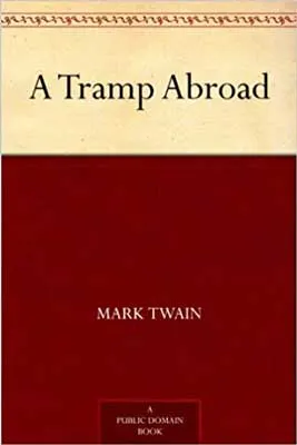 A Tramp Abroad by Mark Twain classic red and beige book cover