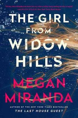 2020 scary books for adults, The Girl From Widow Hills Megan Miranda book cover with golden hair floating in blue water