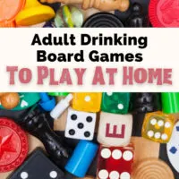 Best Drinking Board Games For Adults with game pieces like dice and chess