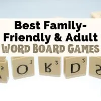 Best Word Board Games and Board Games With Words with photo of scrabble letter tiles spelling out Word
