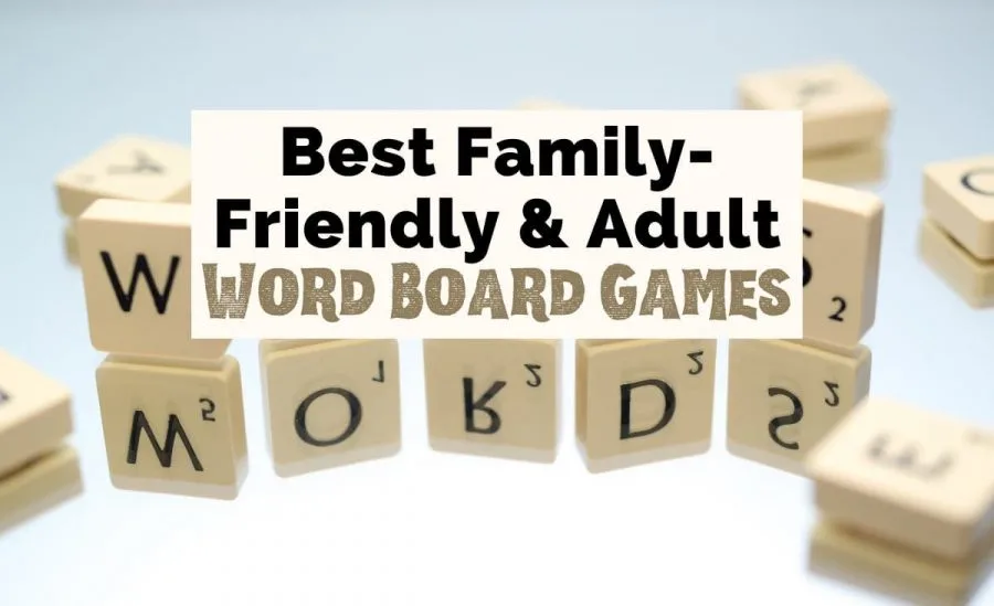 Best Word Board Games and Board Games With Words with photo of scrabble letter tiles spelling out Word