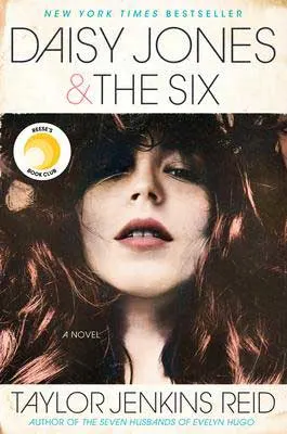 Daisy Jones & The Six by Taylor Jenkins Reid book cover with white brunette woman's face
