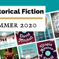 Most Anticipated Summer 2020 Historical Fiction Releases blog post cover with book covers for Mexican Gothic, The Lions of Fifth Avenue, We Came to Shine, The Book of Names, Utopia Avenue, and The Last Train to Key West