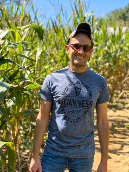 Tom in Stepp's Hillcrest Orchard Corn Maze