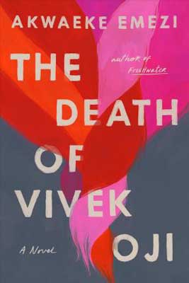 The Death Of Vivek Oji by Akwaeke Emezi book cover with red and pink braid