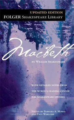 Macbeth by William Shakespeare book cover with purple background