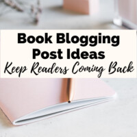 Book Blog Ideas and book blog post ideas with pink notebook and gold pen