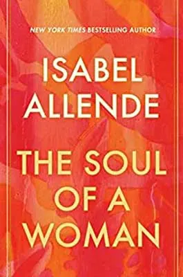 The Soul Of A Woman by Isabel Allende pink, red, and orange swirl book cover