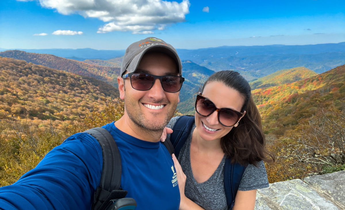 Us at Craggy Gardens overlook
