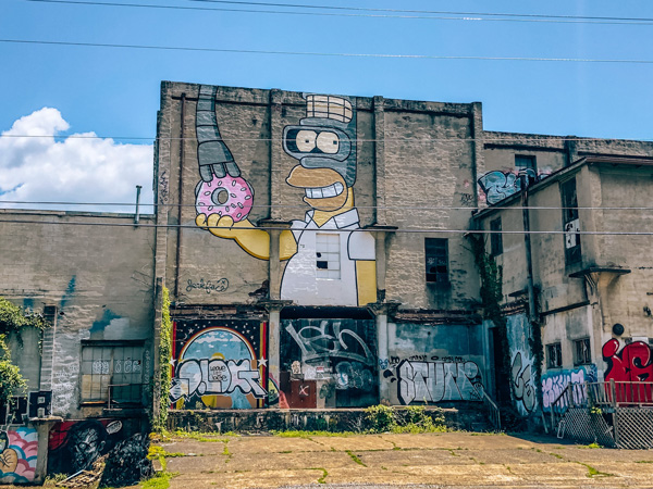 Homer Simpson mural