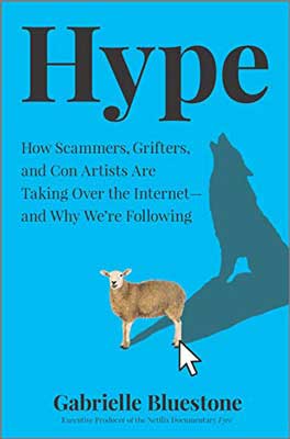 Hype by Gabrielle Bluestone blue book cover with sheep