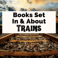 Books Set On Trains with train tracks and sunset