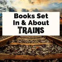 Books Set On Trains with train tracks and sunset