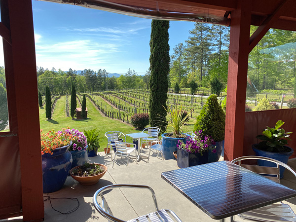 Overmountain Vineyards outdoor covered patio