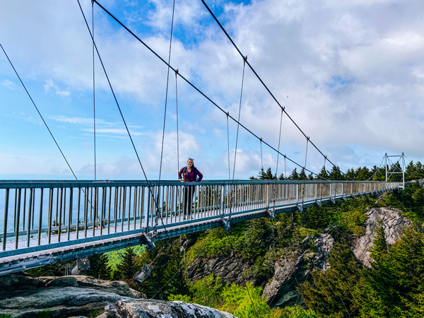 Christine on Mile High Swinging Bridge