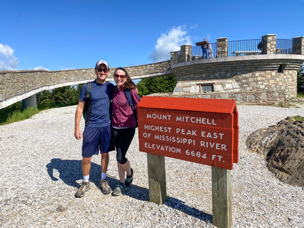 Christine and Tom at Mount Mitchell