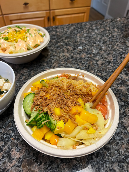 Yum Poke takeout bowl