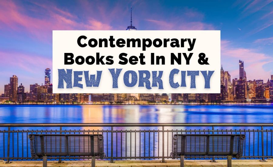 Best New York novels and Books set in New York City with New York Financial District along Hudson at Twilight