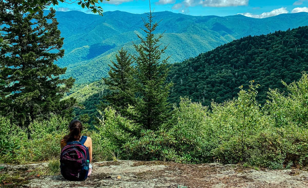 me at Little Butt Big Butt Asheville hiking trails