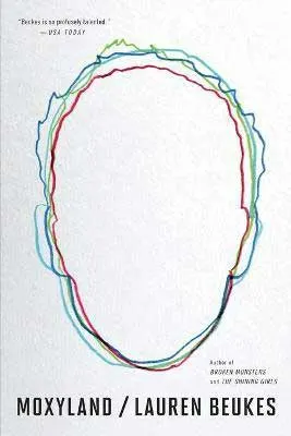 Moxyland by Lauren Beukes book cover with outline of a face