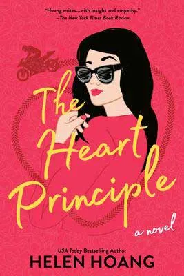 The Heart Principle by Helen Hoang book cover with woman with black hair wearing black sunglasses