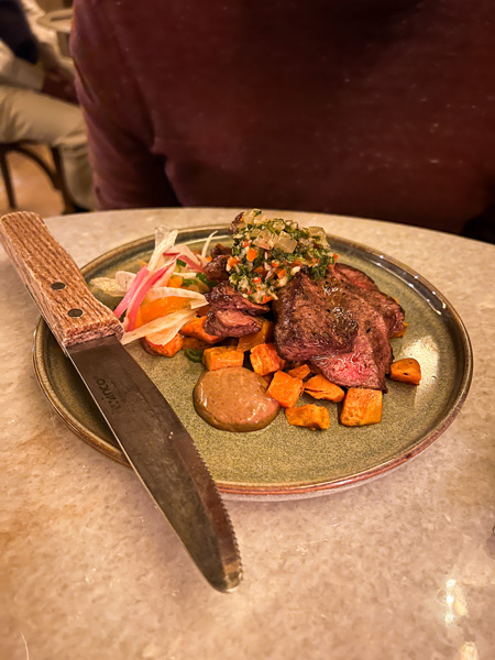 Flat-iron steak at The Pure and Proper